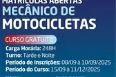 Abertas inscrições para curso gratuito de mecânico de motocicletas (Foto: Reprodução)