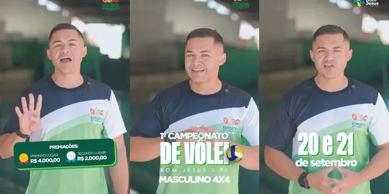 Bom Jesus-PI anuncia o 1º Campeonato de Vôlei Masculino