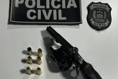 Dono de bar é preso em flagrante com revólver calibre 38 (Foto: Reprodução)