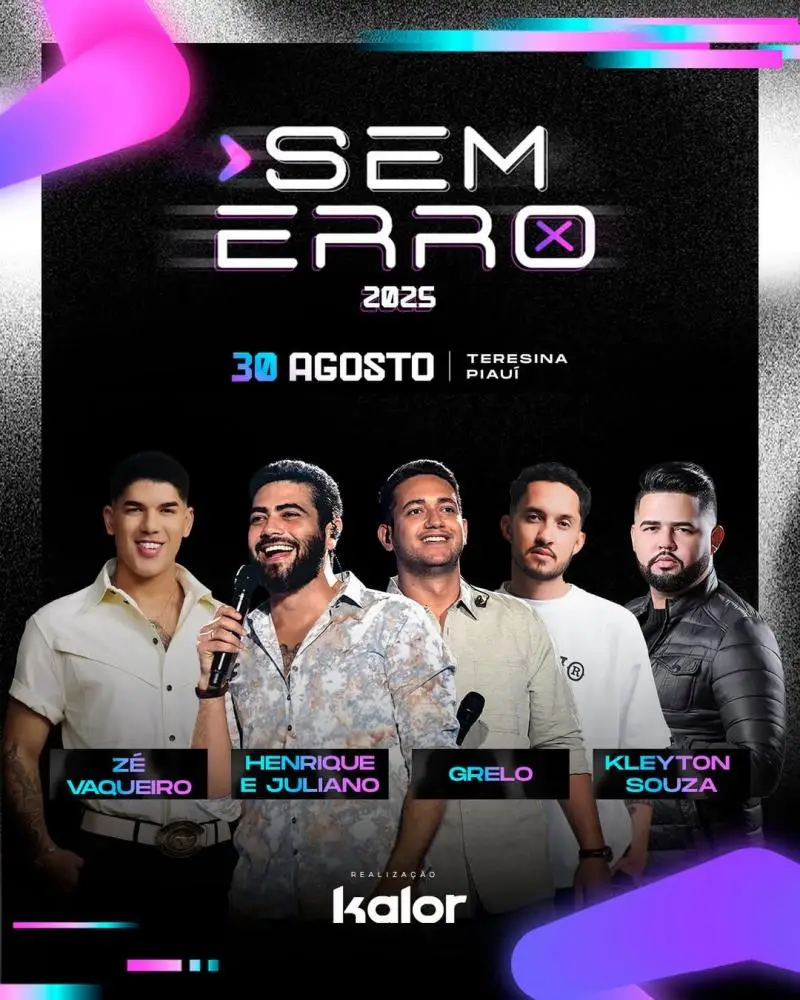 É neste sábado: Henrique & Juliano, Zé Vaqueiro e Grelo