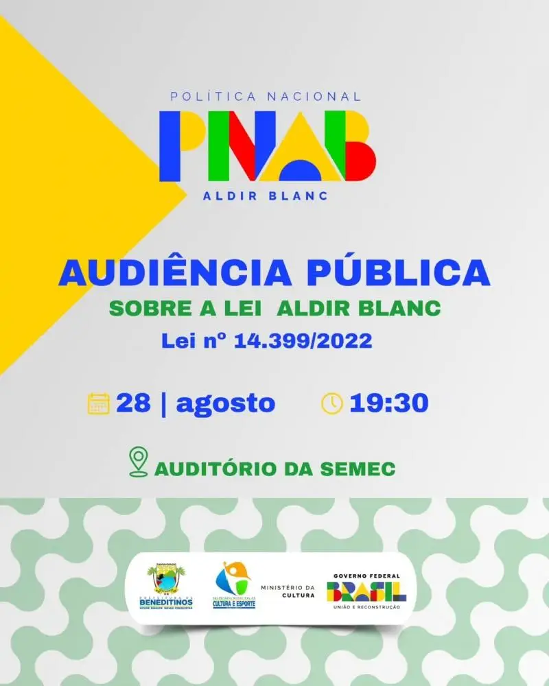 Fazedores de cultura são convocados para Audiência Pública