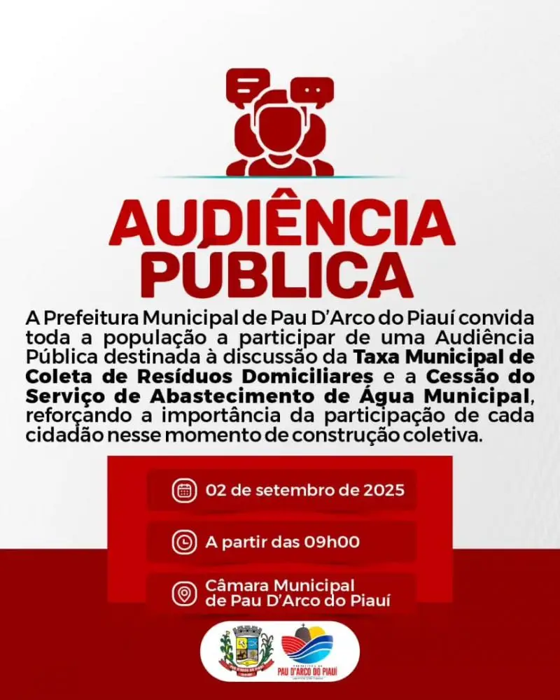 Pau D’Arco realizará audiência