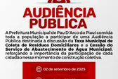 Pau D’Arco realizará audiência (Foto: Reprodução)