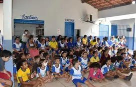 Crianças de várias Escolas de Picos foram contempladas com as ações educativas (Foto: Jackelany Vasconcelos) (Foto: CCOM-PMP)