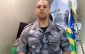(Comandante do 4º BPM de Picos, Major Felipe/ Foto: Reprodução) (Foto: )
