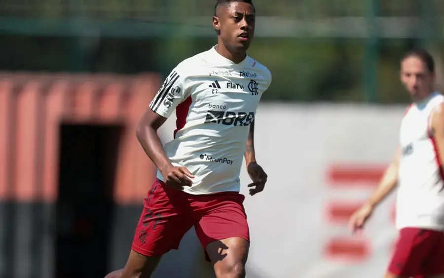 Bruno Henrique no treino do Flamengo - Créditos: Gilvan de Souza/Flamengo