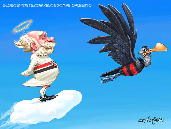 foto:globoesporte.com      Charge que representa o momento atual do Brasileirão