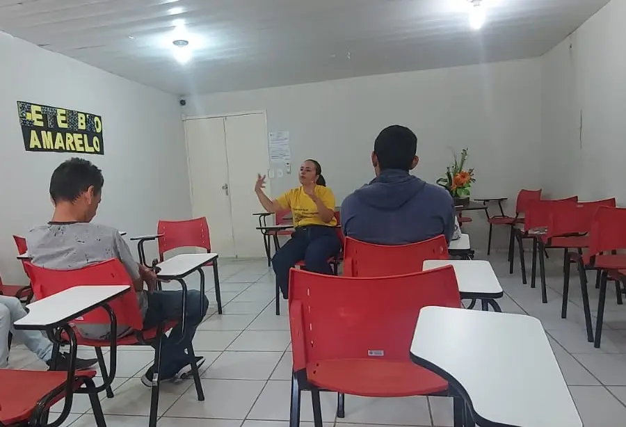 Roda de conversa com pacientes do CTA (Foto: Arquivo pessoal)