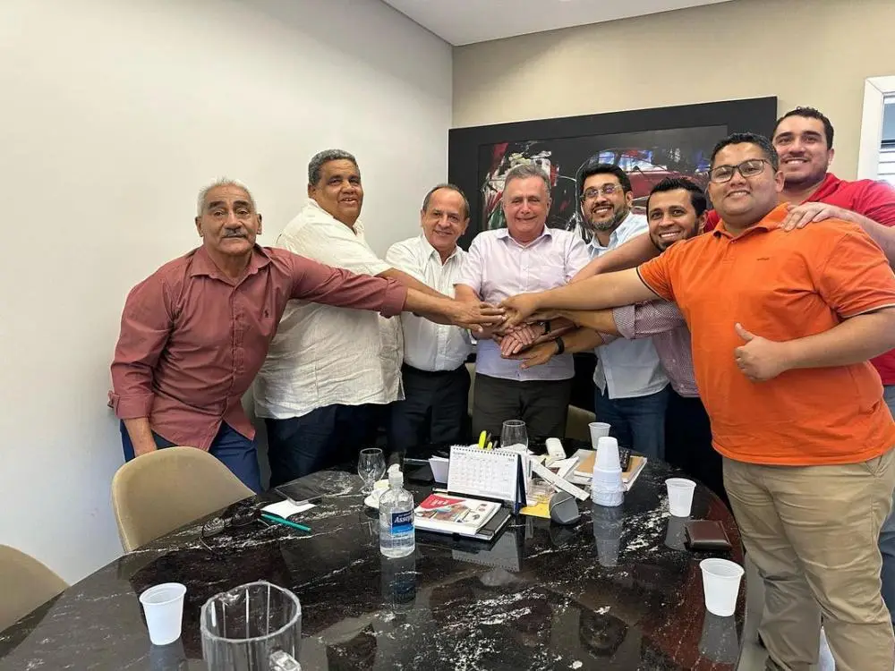 Aliados de Telmo Neves durante reunião. Foto: Reprodução