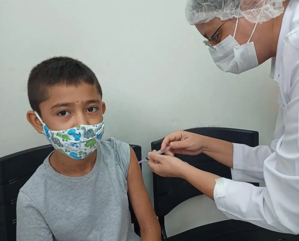 FMS faz alerta para a vacinação de crianças contra a gripe. Foto (Ascom/FMS).