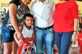 Prefeito Genival Bezerra, a Secretária de Educação, Lêda Miranda. (Foto: ASCOM - Prefeitura Municipal de Joaquim Pires.)