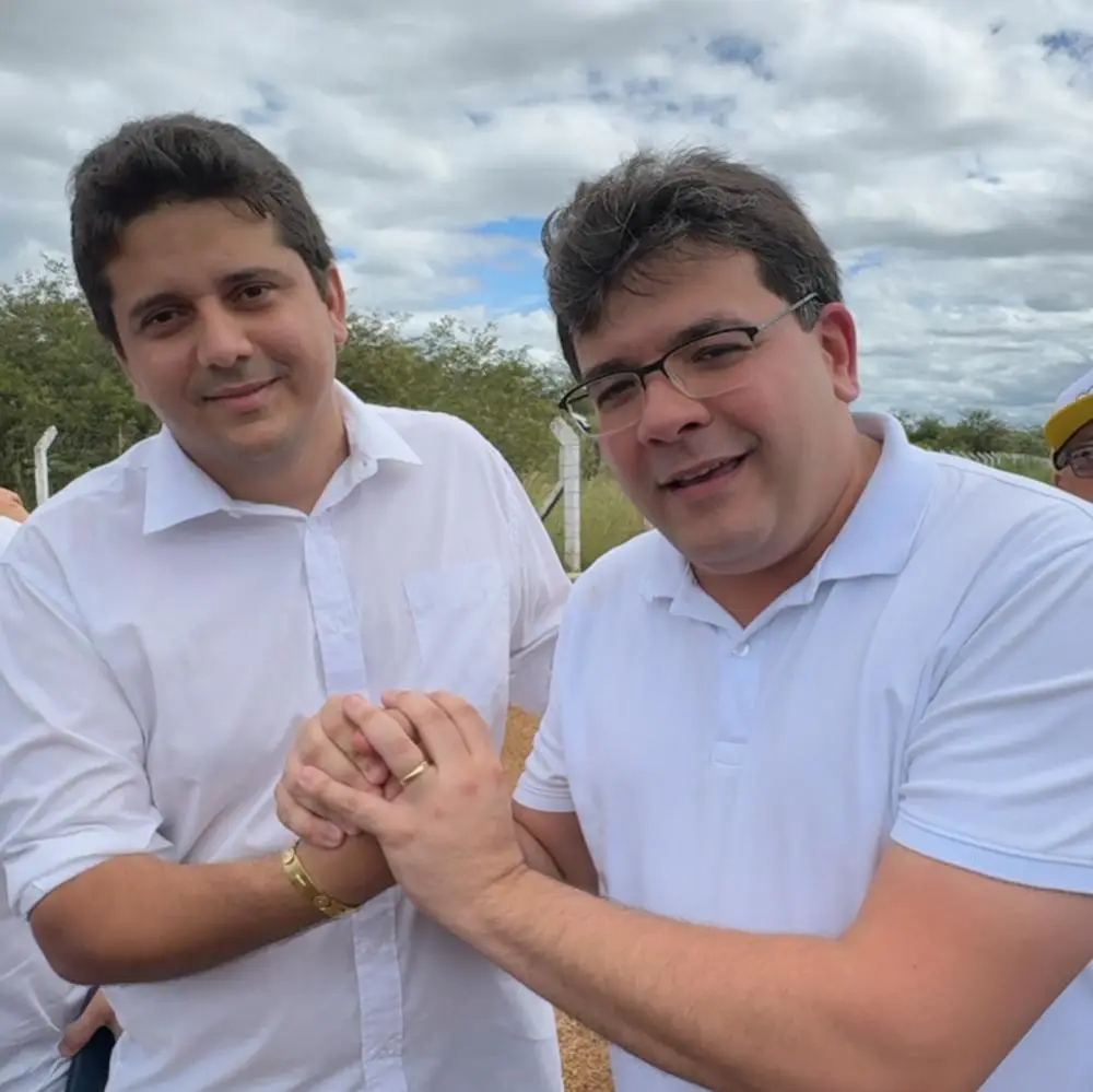 Governador Rafael Fonteles com o pré-candidato a prefeito de Brasileira Júnior aguiar