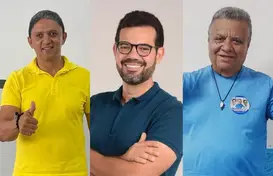 Júnior Ribeiro, Dr Evandro e Seu Dua  (Foto: )
