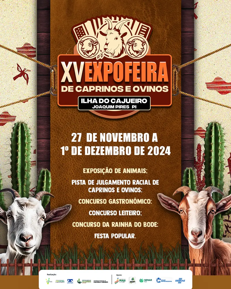 XV EXPOFEIRA DE CAPRINOS E OVINOS DE JOAQUIM PIRES-PI