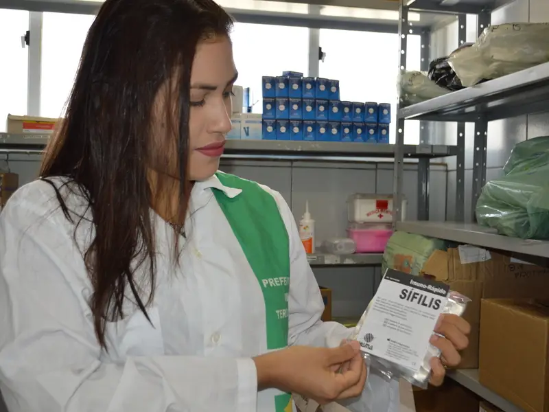 Testagem e tratamento gratuito contra a sífilis (Foto: Ascom FMS)