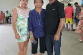 Prefeito e secretária em festa dedicada ao idoso (Foto: )