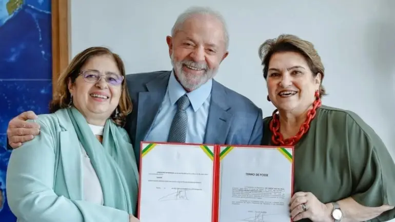Presidente da República, Luiz Inácio Lula da Silva, empossa Márcia Helena Carvalho Lopes como Ministra de Estado das Mulheres  Foto: Ricardo Stuckert / PR
