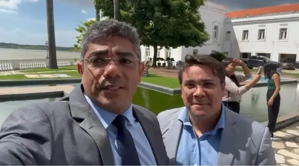 O presidente da Câmara Municipal de Timon, Uilma Resende, e o vereador Lucas da Farmácia