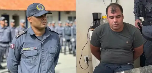 Capitão Breno foi baleado e morreu. Tenente Cássio, suspeito, foi preso — Foto: Reprodução/Redes sociais