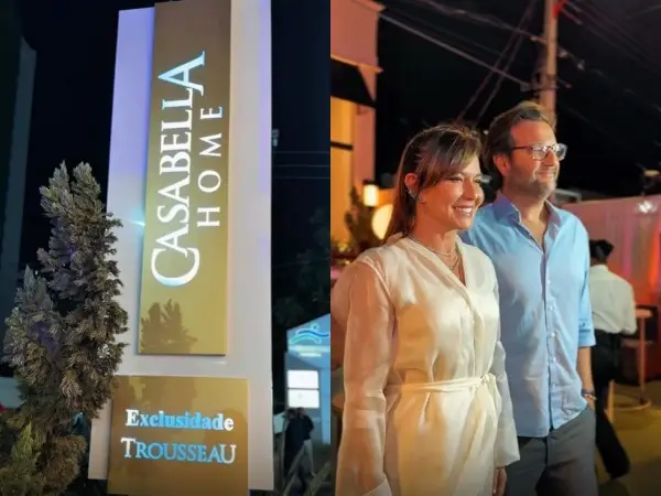 Ivanaria Sampaio ao lado de Rodolfo Trussardi, executivo do grupo Trousseau - Foto: Reprodução/Redes Sociais