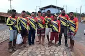 Prefeito Aurélio e integrantes da equipe Rasga Barro (Foto: Mateus Guedes)