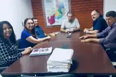 Reunião na Secretaria de Saúde (Foto: Ascom)