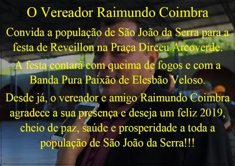 Vereador Raimundo Coimbra