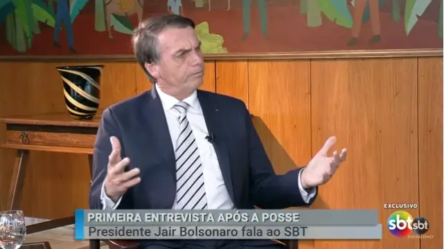 Presidente Jair Bolsonaro. Foto: reprodução/SBT