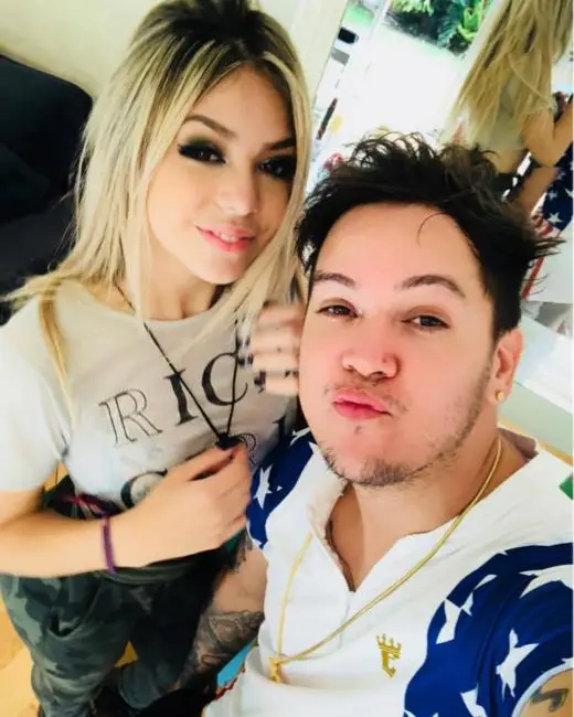 Melody e o pai, Mc Belinho. Imagem: Reprodução/ Redes Sociais