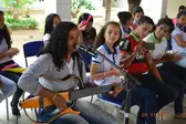 Jovens da Escola Ceepru apresentando seus dons (Foto: Ascom)