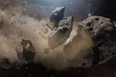 Uma rocha espacial de cerca de 5 km de extensão passará "de raspão" na Terra, de acordo com as proporções espaciais. (Foto: Fonte: BBC)