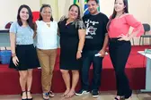 Nutricionista Poliana Moraes, Luzenira Gomes< Sec. de saúde Socorro Machado, ACS Carlos Costa e Raiza Ranna. (Foto: ASCOM)