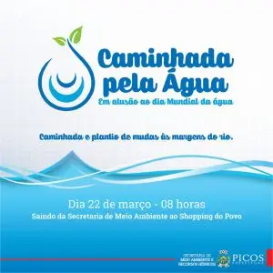 Banner de divulgação da caminhada pelo Dia Mundial da Água