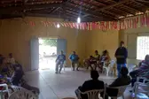 Reunião com pequenos produtores da localidade Saraiva (Foto: Carlos Eugênio)
