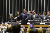 Bolsonaro no plenário da Câmara dos Deputados, em Brasília Foto: Marcos Oliveira / Agência O Globo (Foto: O Globo)