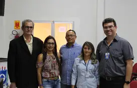 Representantes do Sistema Integrado de Saneamento Rural (Foto: ASCOM Inhuma)