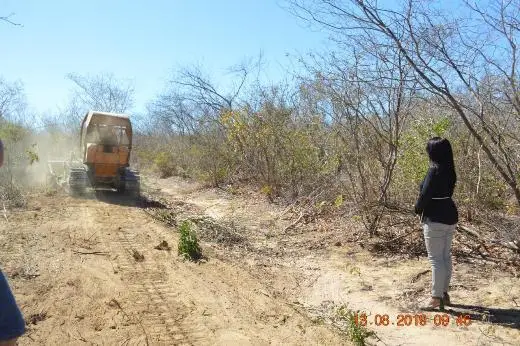 Prefeita Doquinha acomanhando o serviço de perto