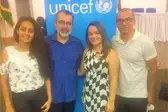 Articuladora Jucyanne Albuquerque, Francisco das Chagas e a moblizadora, Jesus Veras. (Foto: ASCOM - Prefeitura Municipal de Joaquim Pires.)