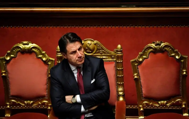 O ex-premiê italiano, Giuseppe Conte. — Foto: Andreas Solaro/AFP