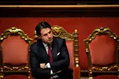 O ex-premiê italiano, Giuseppe Conte. — Foto: Andreas Solaro/AFP (Foto: G1)