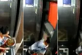 Mulher quase é esmagada por elevador defeituoso Foto: Reprodução/YouTube (Foto: Jornal Extra)