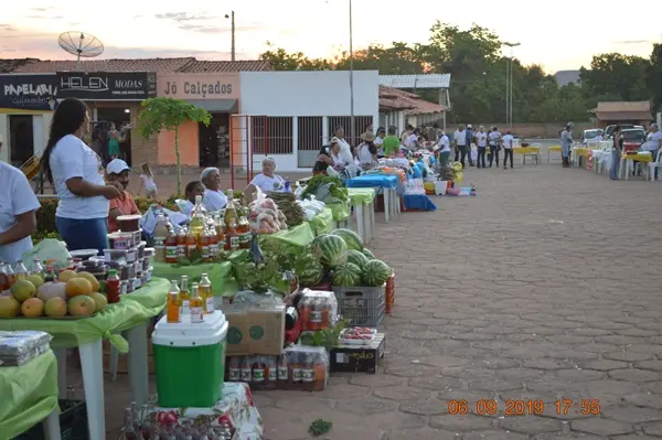 Exposição de produtos na Feira das Estrelas