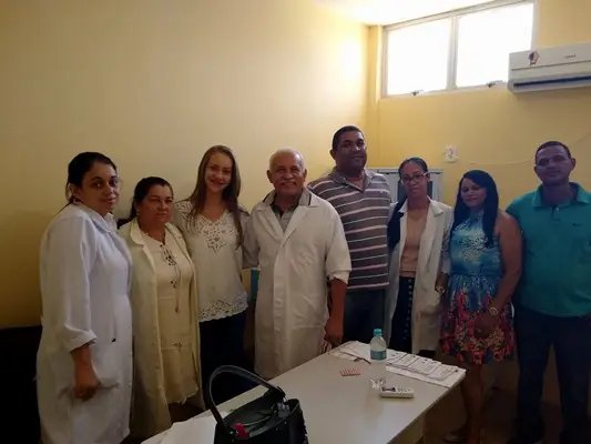 Dr. Alcibíades sendo recepcionado na UBS