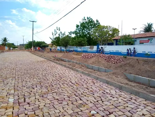 Obra de calçamento 