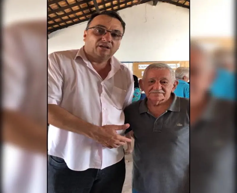 Seu Gonzaga acompanhado do Assistente Social Christoffel Neto