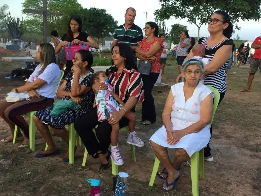 Prefeita Doquinha na missa