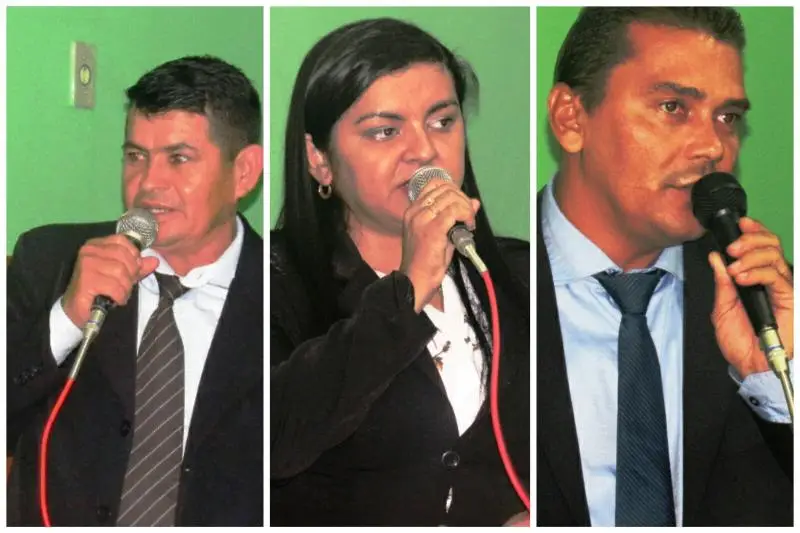 Vereadores Amilton Onofre (PT), Socorro Barbosa (PR) e Erismar Nunes (Patriota). (Fotos: Leônidas Silva)