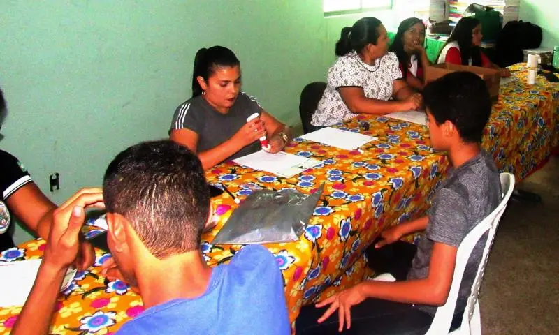 Ação cidadã em São João do Arraial (Foto: Leônidas Silva)