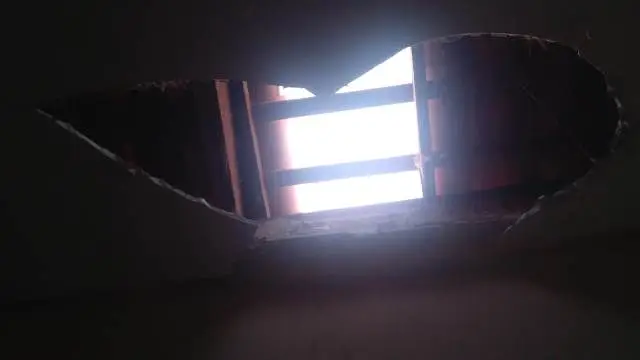 Teto da residencias roubada