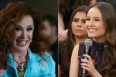 Claudia Raia em Verão 90, da Globo, e Larissa Manoela no Altas Horas; atrizes serão mãe e filha em novela. - Foto: Reprodução/Globo e Reprodução/SBT. (Foto: Na TV)